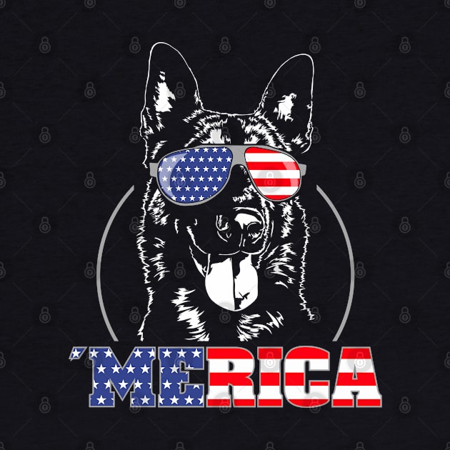 Proud Patriotic Belgian Malinois American Flag Merica by wilsigns